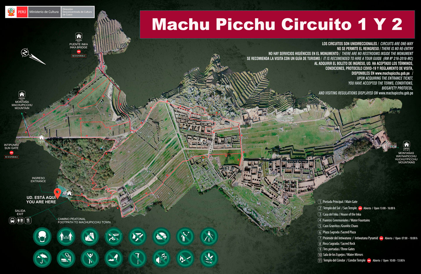 Machu Picchu Circuito 1 y 2
